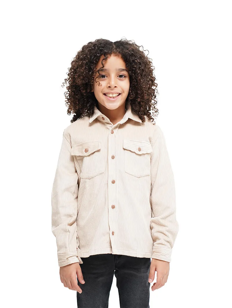 Chemise en velours garçon